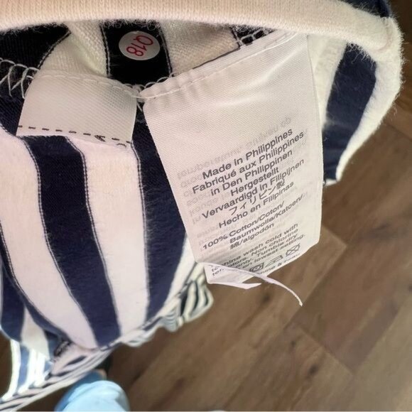 J. Crew Women's Knit Pencil Skirt Navy Blue & White Striped Cotton L7578 SZ 00 - Picture 10 of 13